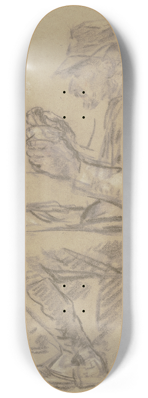 Anton Burger - Sitting woodcutter 8.25 inch art skate deck