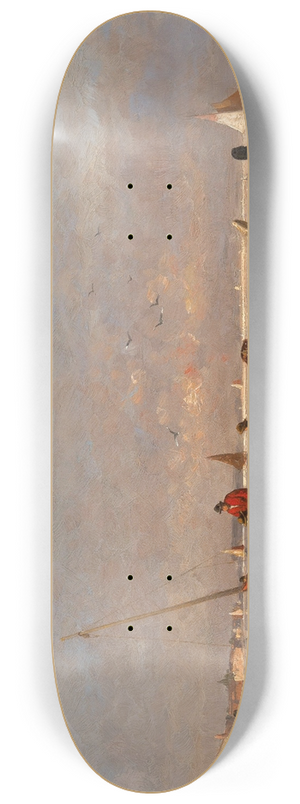 Adolf Kaufmann - Fishermen in Venice 8.25 inch art skate deck