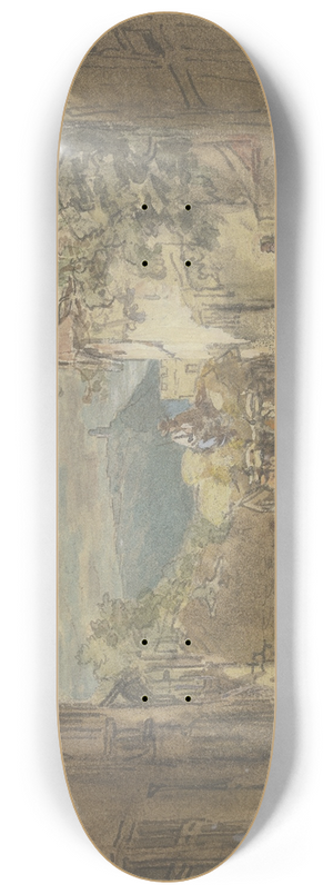 Anton Burger - Street in Kronberg 2 8.25 inch art skate deck