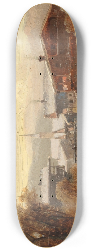 Anton Doll - View Of Hardt On Lake Constance 8.25 inch art skate deck