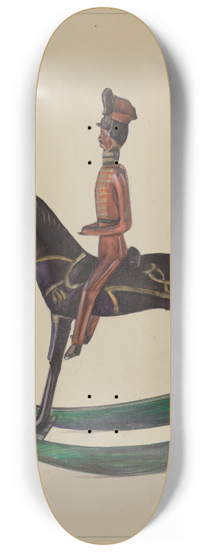Mina Lowry - Toy Rocking Horse and Rider 8.25 inch art skate deck