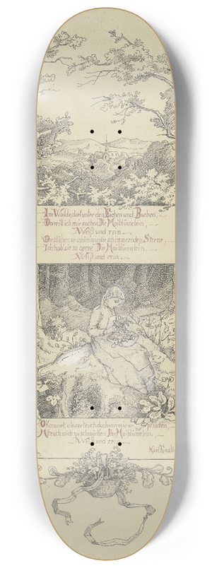 Minna Roberth - Die Maiblmlein wei und rein 8.25 inch art skate deck
