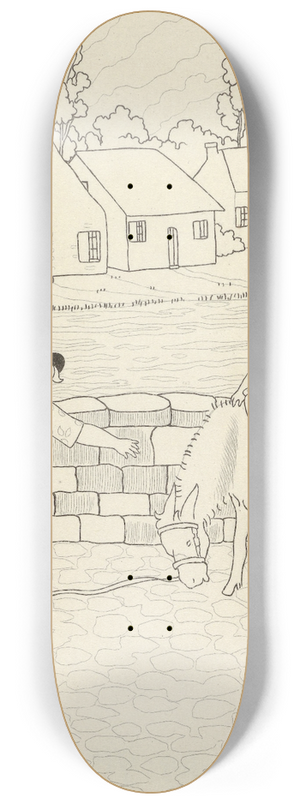 Monogrammist MFN - Robes de toile peinte 8.25 inch art skate deck