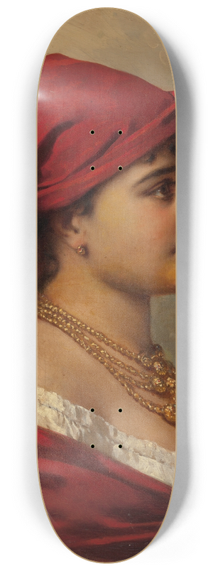 Anton Ebert - Woman in Red 8.25 inch art skate deck