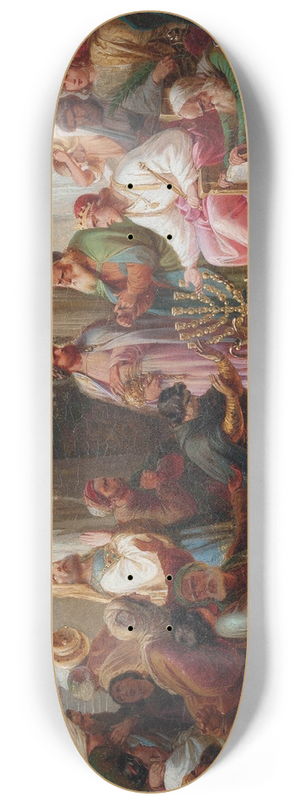 Moritz Daniel Oppenheim - A merciful king 8.25 inch art skate deck