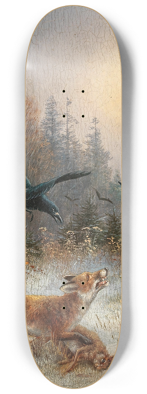 Moritz Mller - Ein Fuchs verteidigt seine Beute 8.25 inch art skate deck