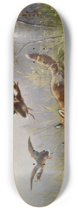 Moritz Mller - Fox Chasing Ducks 8.25 inch art skate deck