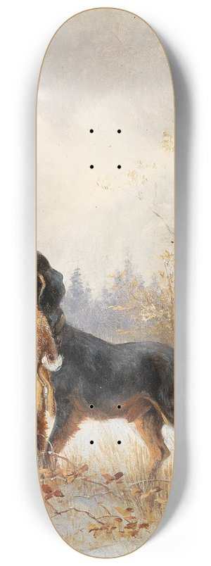 Moritz Mller II - Hund mit Hasen 8.25 inch art skate deck