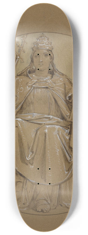 Moritz von Schwind - Allegorie der Stadt Rom 8.25 inch art skate deck