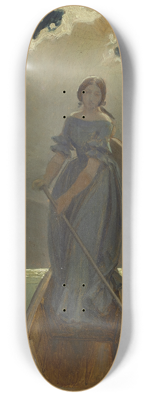 Moritz von Schwind - Die Schifferin (Baronin Marie Spaun am Gmundner See) 8.25 inch art skate deck