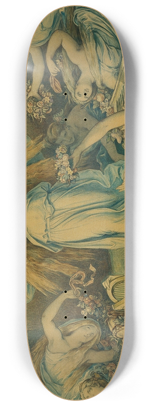 Moritz von Schwind - Die schne Melusine; V. Das Heiligtum 8.25 inch art skate deck