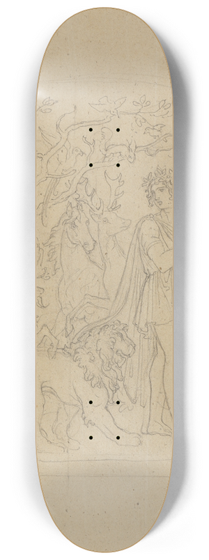 Moritz von Schwind - Orpheus unter den Tieren 8.25 inch art skate deck