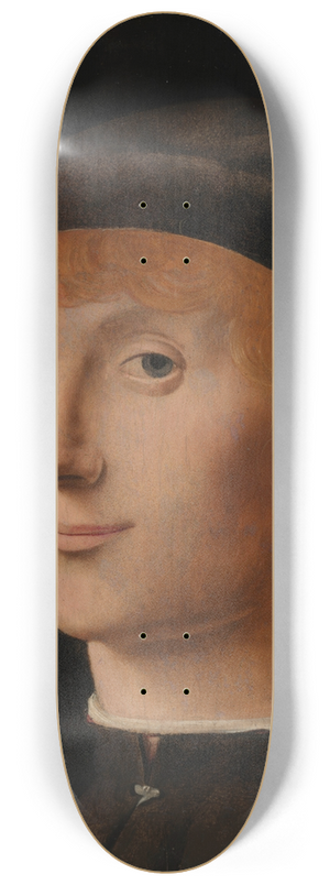 Antonello da Messina - Portrait of a Young Man 8.25 inch art skate deck