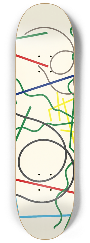 Myriam Thyes - Linien geometrisch und gewellt 8.25 inch art skate deck