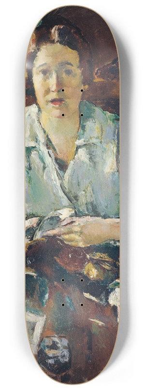 Anton Faistauer - Dame In Weier Bluse (Erste Gattin Des Knstlers) 8.25 inch art skate deck