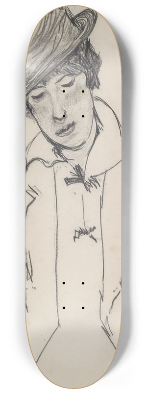 Anton Faistauer - Dame mit Hut 8.25 inch art skate deck