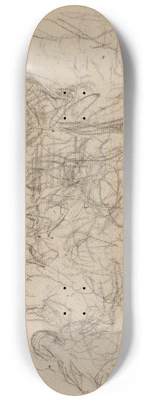 Narcisse-Virgile Diaz de La Pea - Esquisse dune composition  nombreux personnages 8.25 inch art skate deck