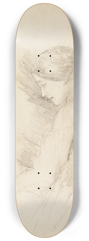 Narcisse-Virgile Diaz de La Pea - Etude de femme 8.25 inch art skate deck