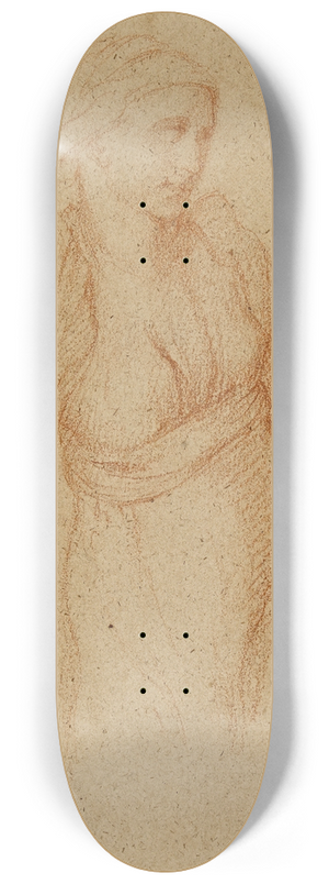 Narcisse-Virgile Diaz de La Pea - Etude de femme drape 8.25 inch art skate deck