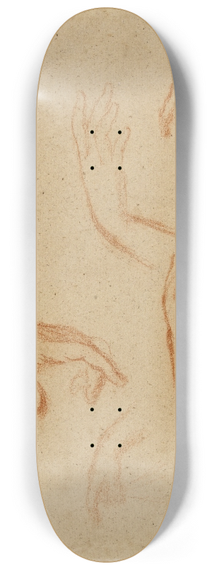 Narcisse-Virgile Diaz de La Pea - Etude de mains II 8.25 inch art skate deck