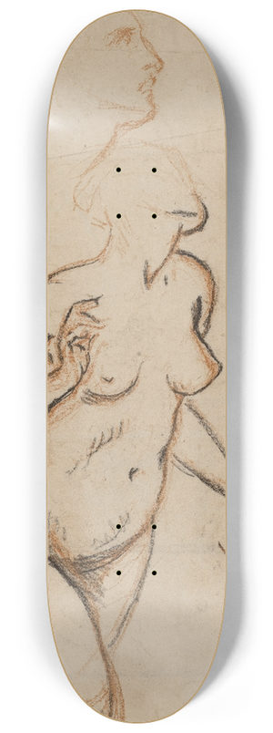 Narcisse-Virgile Diaz de La Pea - Femme nue 8.25 inch art skate deck