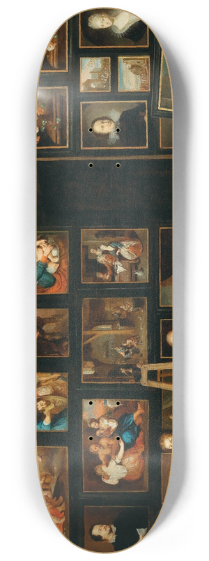 Anton Franz Hampisch - A Picture Gallery With Two Collectors And A Painter At His Easel 8.25 inch art skate deck