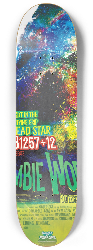 NASA - Zombie Worlds 8.25 inch art skate deck