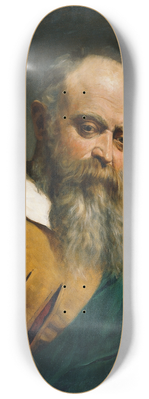 Natale Schiavone - Brtiger Mann mit Pelzkragen und Kette 8.25 inch art skate deck