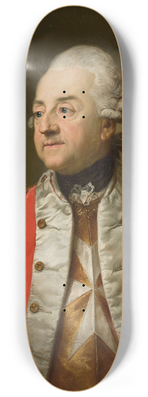 Anton Graff - Portrait of Johann N. Schaffgotsch in a military uniform 8.25 inch art skate deck