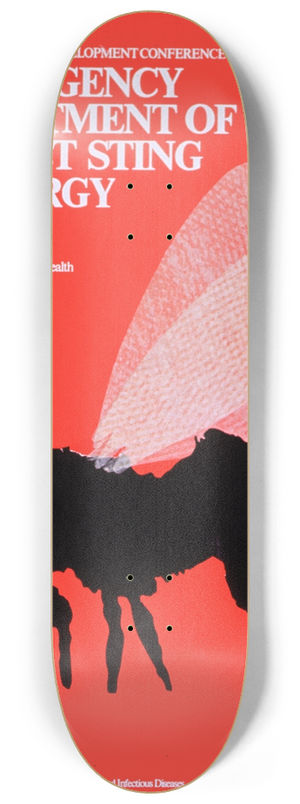 National Institutes of Health - Emergency treatment of insect sting allergy 8.25 inch art skate deck