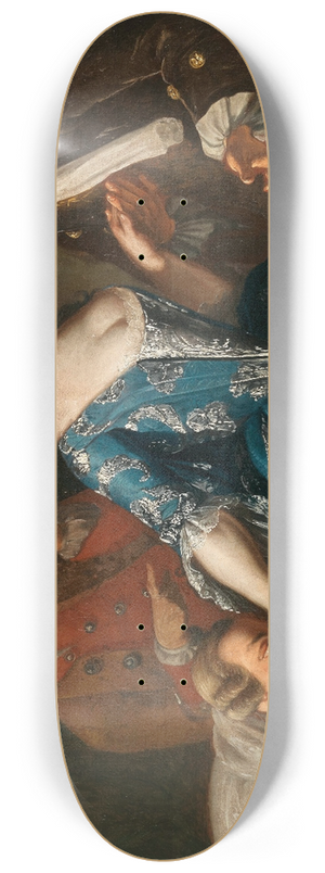 Neapolitan School - Gentlemen Courting A Lady 8.25 inch art skate deck