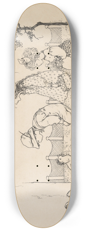 Nelly Spoor - Drie kinderen in een kippenhok 8.25 inch art skate deck