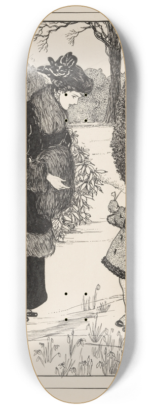 Nelly Spoor - Meisje biedt een vrouw een sneeuwklokje aan 8.25 inch art skate deck