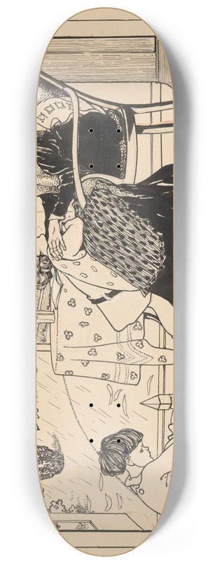 Nelly Spoor - Twee kinderen en een oude vrouw in een interieur 8.25 inch art skate deck