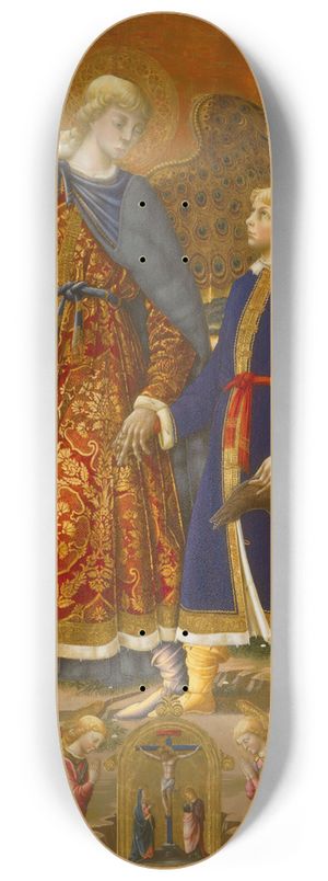 Neri di Bicci - Tobias And Three Archangels 8.25 inch art skate deck Neri di Bicci - Tobias And Three Archangels 8.25 inch art skate deck