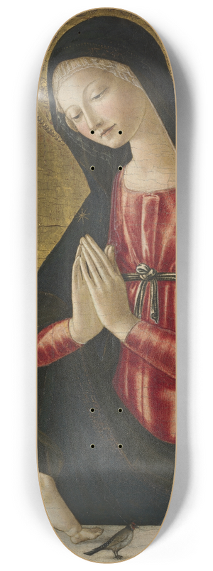 Neroccio De' Landi - Virgin and Child with a Goldfinch 8.25 inch art skate deck