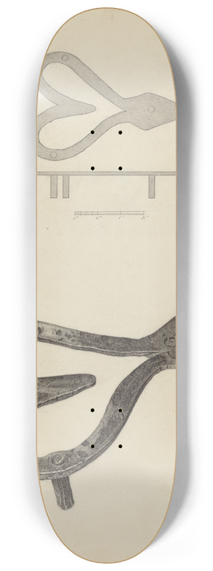 Neva Coffey - Flat Iron Holder 8.25 inch art skate deck