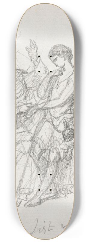 Nicaise De Keyser - Biblical Scene 8.25 inch art skate deck