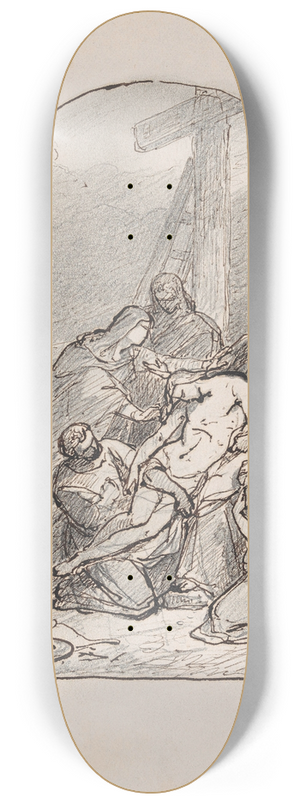 Nicaise De Keyser - Descent from the Cross 8.25 inch art skate deck