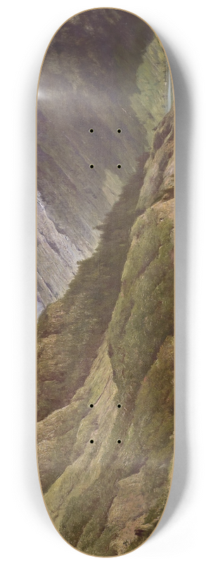 Anton Hlavacek - Gebirgslandschaft mit weidenden Ziegen 8.25 inch art skate deck