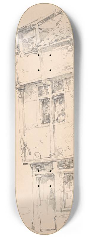 Nicaise De Keyser - Faade of a House 8.25 inch art skate deck