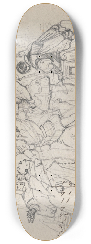 Nicaise De Keyser - Historical Scene 8.25 inch art skate deck