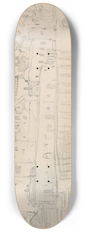 Nicaise De Keyser - Interior of a Church 8.25 inch art skate deck