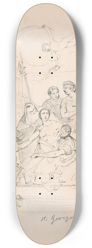 Nicaise De Keyser - Martyrdom of Saint George 8.25 inch art skate deck