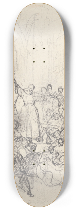 Nicaise De Keyser - Peter the Hermit Preeching the Crusade 8.25 inch art skate deck