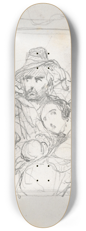 Nicaise De Keyser - Portrait of a Family 8.25 inch art skate deck