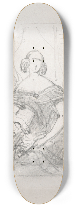 Nicaise De Keyser - Portrait of a Woman 8.25 inch art skate deck