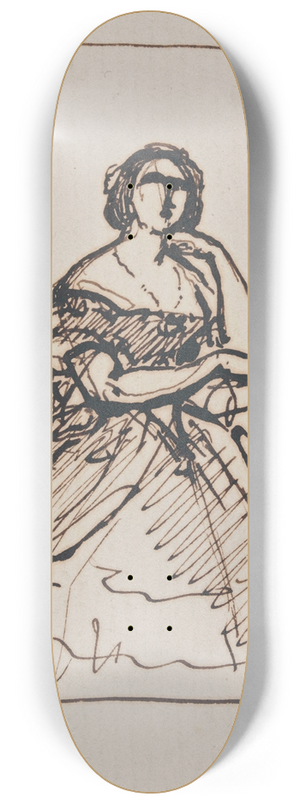 Nicaise De Keyser - Portrait of a Woman 8.25 inch art skate deck
