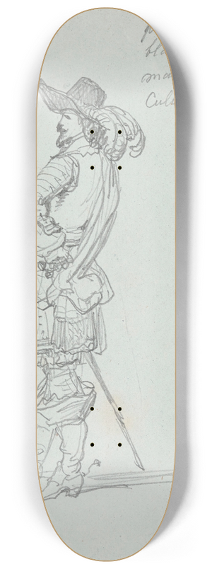 Nicaise De Keyser - Standing Man 8.25 inch art skate deck