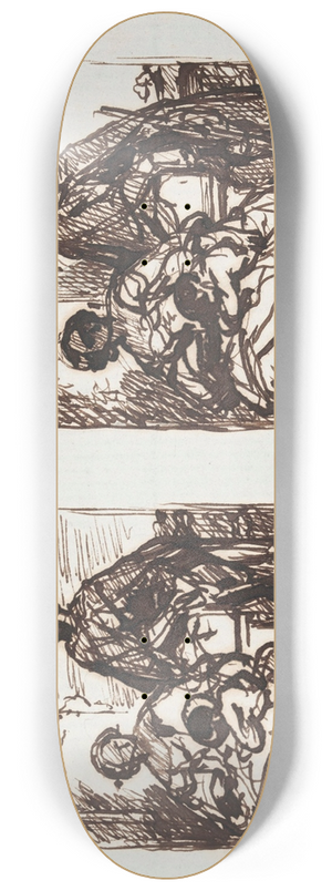 Nicaise De Keyser - Torquato Tasso, Dressed as a Shepard, Visits his Sister Cornelia in Sorrento 8.25 inch art skate deck Nicaise De Keyser - Torquato Tasso, Dressed as a Shepard, Visits his Sister Cornelia in Sorrento 8.25 inch art skate deck